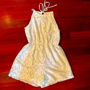 Ivory lace romper, size small